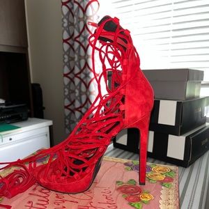 Jeffrey Campbell size 7.5 red advert new heels